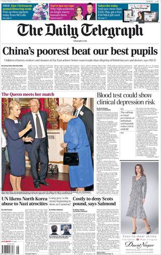 數學表現差 英國擬師法中國教育（20140218  每日電訊）
