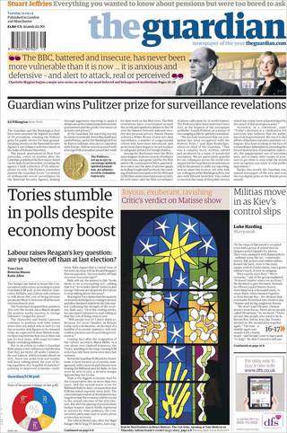 監聽案扒糞有功 衛報、華郵獲普立茲獎（20140415 英國衛報）