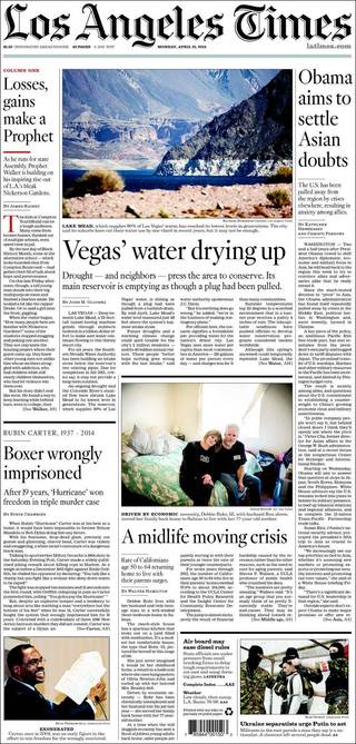 乾旱肆虐 賭城快沒水（20140421 洛杉磯時報）