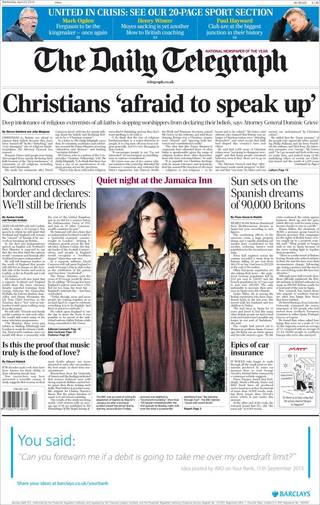 英極端主義高漲 基督徒難發聲（20140423每日電訊）