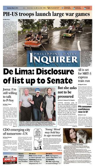 美菲軍演 逾5千兵力投入（20140506 菲律賓每日詢問者報）