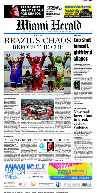 拖到最後 巴西世界盃前亂糟糟（20140513 邁阿密先鋒報）