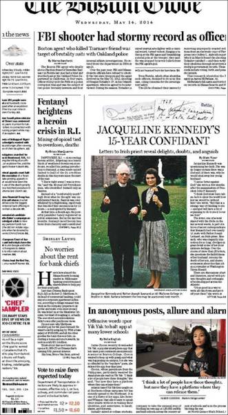 賈桂琳‧甘迺迪的15年密友曝光（20140514 波士頓環球報）