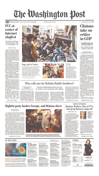 反擊共和黨 柯林頓夫婦望向2016（20140515 華盛頓郵報）