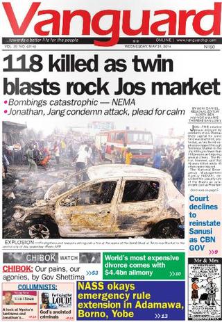 奈及利亞驚傳爆炸 118死56傷（20140521 奈及利亞先鋒報）