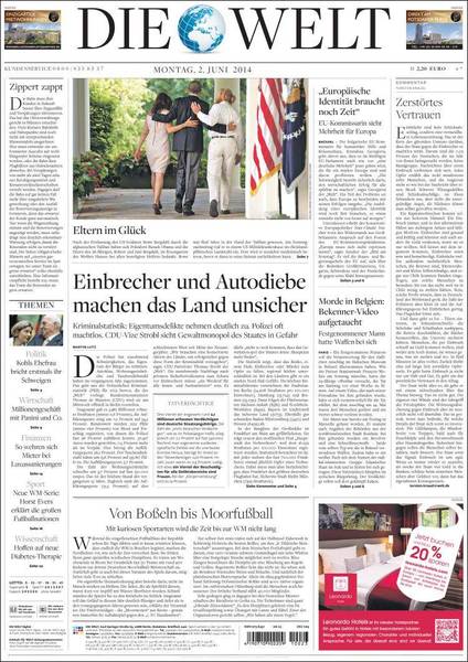 德國治安南勝北 盜竊偷車盛行（20140602 德國世界報）