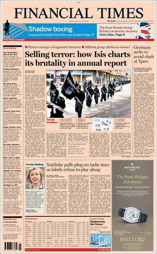 秀恐怖攻擊業績 ISIS帶兵如經商（20140618 英國金融時報）