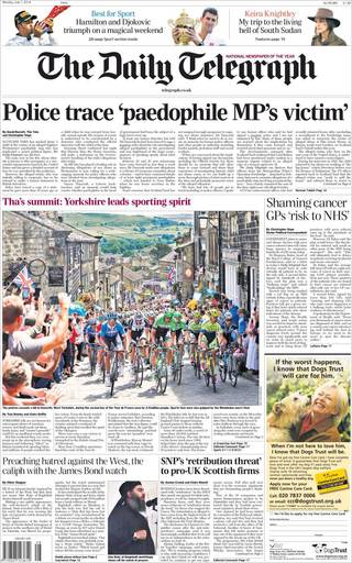 英傳政壇戀童醜聞 警展開調查（20140707 英國每日電訊報）