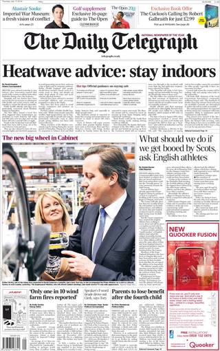 英國熱浪來襲 官方籲少出門（20140717 英國每日電訊報）