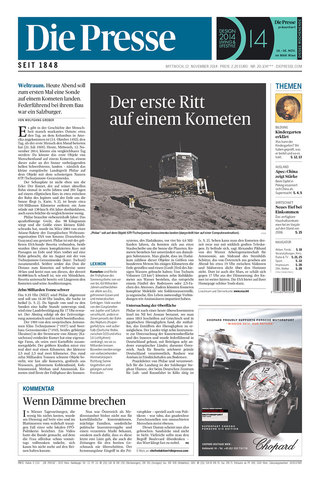第一次登彗星 探測器耗時10年（20141112 奧地利新聞報）