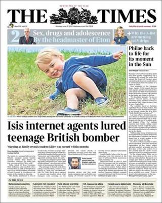 英國最年輕炸彈客 17歲自爆身亡 （20150615 泰晤士報）