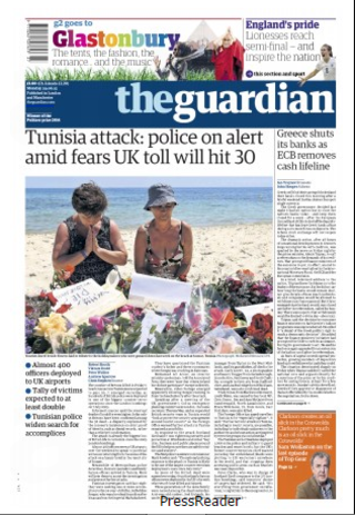 突尼西亞恐攻案 英籍死者達30人（20150629 衛報）